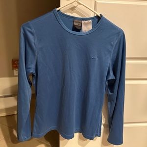 Nike Long Sleeve Size Small Sky Blue Dri-Fit Waffle Weave Shirt